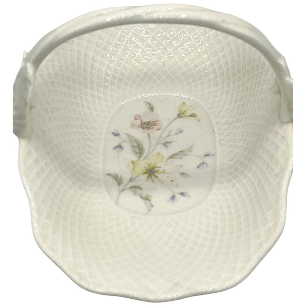 Mikasa Bone China Floral Basket With Handle - Pastel Garden B1645 Naumi Japan - Picture 2 of 15